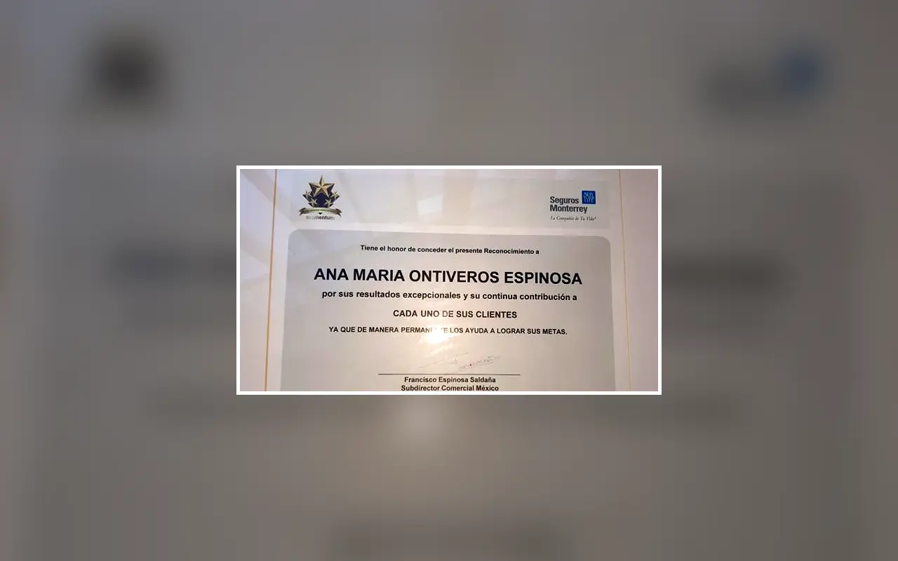 Reconocimiento a Ana María Ontiveros
